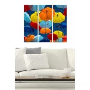 MDF148092881 Multicolor Decorative MDF Painting (3 Pieces)