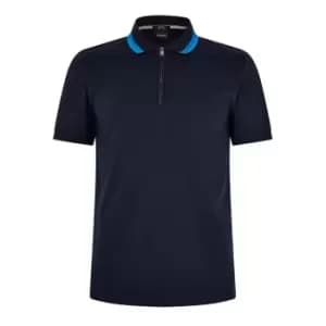 Boss Polston Mercerised Polo Shirt - Blue