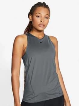 Nike Training Pro Tank, Grey, Size XS, Women