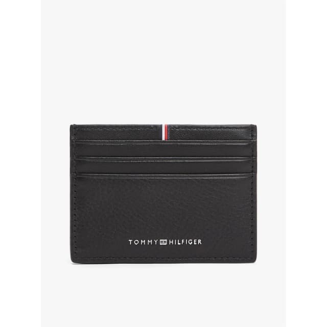 Tommy Hilfiger Mens Corp Leather Card Holder Card Holders One Size Black 71400803000