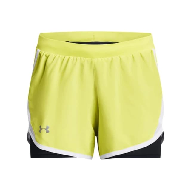 Under Armour UA Fly By 2.0 2-In-1 Shorts - Yellow Yellow 8
