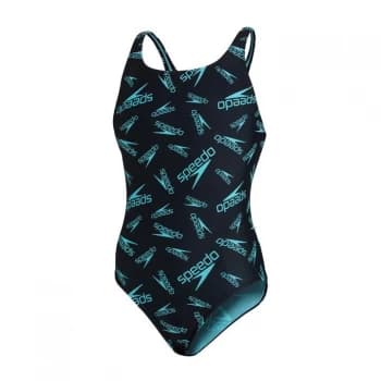 Speedo Boom Medalist Swimsuit Junior - Black/Light Adr