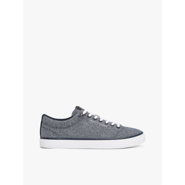 Tommy Hilfiger Mens Chambray Canvas Trainers Navy Denim male 7 (41)