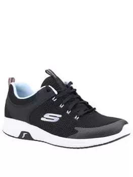 Skechers Ultra Flex Prime Brace Mesh Lace-Up Trainer - Black