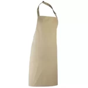 Premier 'colours' Bib Apron / Workwear (pack Of 2) (one Size, Khaki)