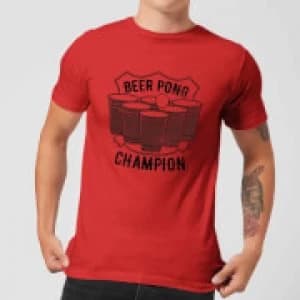 Beershield Beer Pong Champion T-Shirt - Red - L