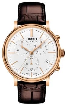 Tissot Carson Premium Chronograph Brown Leather Strap Watch