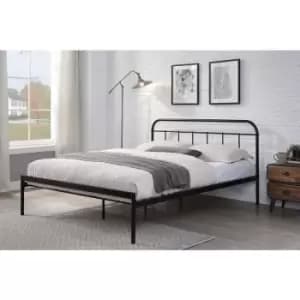 Bourton Modern Black Metal King Size Bed Frame 5ft - Black