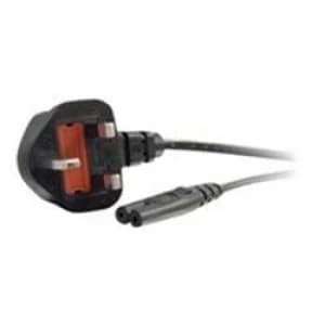 C2G 1m UK Non-Polarised Power Cord (BS 1363 to IEC 60320 C7)