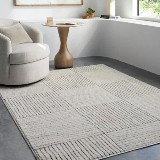 Galey Alix X Livabliss Modern Scandi High Pile Ivory/dark Brown Architect Ii Runner Rug 80 X 220 Cm - Easy Care, Ideal For Hallway