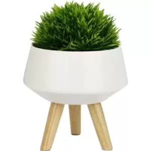 Ceramic Plant Pot M&W - White