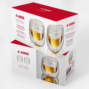 Judge JDG10 75ml Double Walled Glassware 2 Piece Espresso Shot