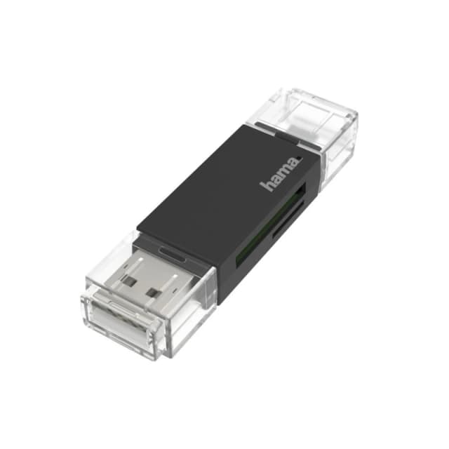 Hama Hama USB Card Reader, OTG, USB-A + Micro-USB, USB 2.0, SD/microSD HAM-437938