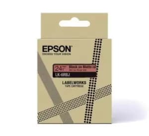 Epson C53S672072/LK-5RBJ DirectLabel-etikettes Black on red matt...