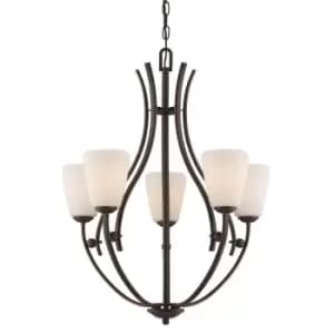 5 Bulb Chandelier Hanging Pendant LIght Palladian Bronze LED E27 60W Bulb