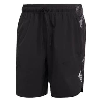 adidas Designed for Training Graphic Shorts Mens - Black
