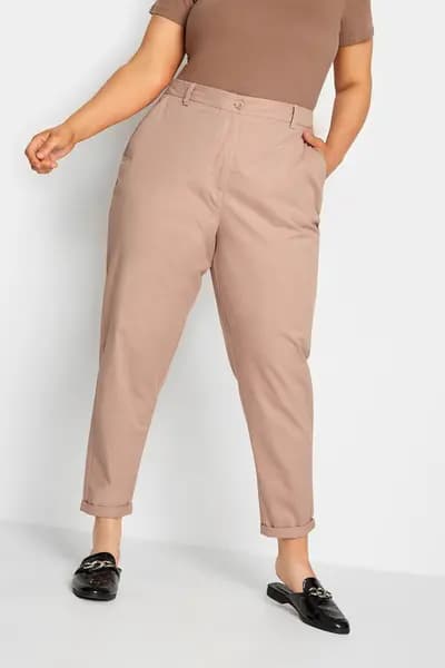 Yours Chino Trousers Pink
