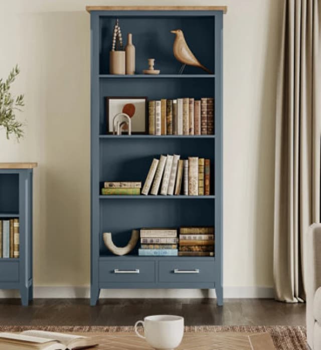 Baumhaus Signature Blue - Tall Bookcase
