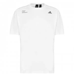 adidas Mens Athletics Tech T-Shirt - White