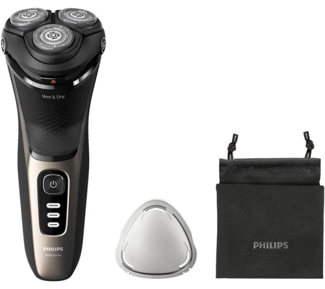 PHILIPS Series 3000 S3242/12 Wet & Dry Rotary Shaver - Black 8720689018586