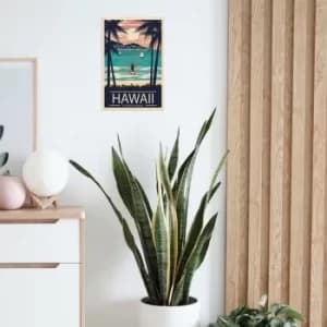 Hawaii Multicolor Decorative Metal Wall Accessory