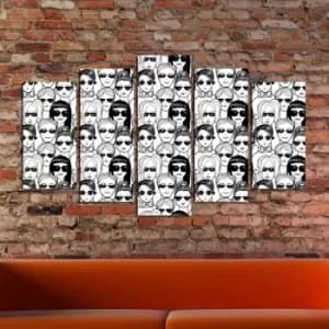 5PMDF-13 Multicolor Decorative MDF Painting (5 Pieces)