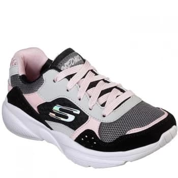 Skechers Meridian Junior Girls Trainers - Black/Pink