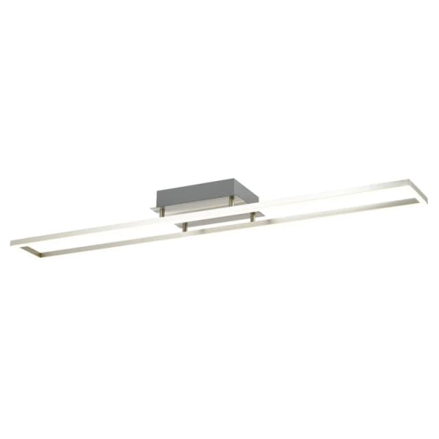 Happy Homewares Brushed Metal LED Ceiling Strip Light Fitting - Ideal for Kitchens in Metallic Silver Metallic Silver Unisex