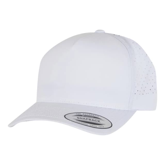 Flexfit Mens 5 Panel Baseball Cap in White White Male One Size