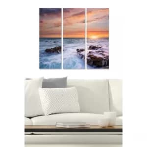 MDF97333940 Multicolor Decorative MDF Painting (3 Pieces)