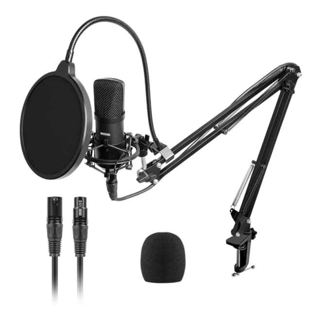 ProSound XLR Microphone with Boom Arm Kit Professional Cardioid Polar