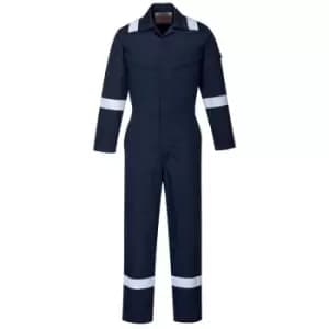 Biz Flame Ladies Plus Anti Static Flame Resistant Overall Navy M