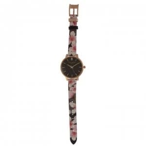 Ted Baker Black Dial Watch - Black/floral