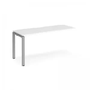 Adapt add on unit single 1600mm x 600mm - silver frame and white top