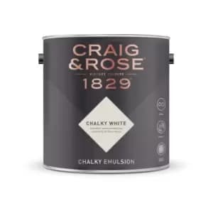 Craig & Rose Chalky Emulsion Chalky White - 5L