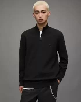 AllSaints Muse Half Zip Funnel Sweatshirt