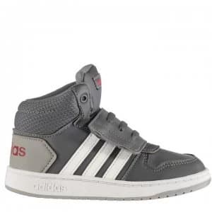adidas Hoops High Top Trainers Infant Boys - Grey/Wht/Maroon