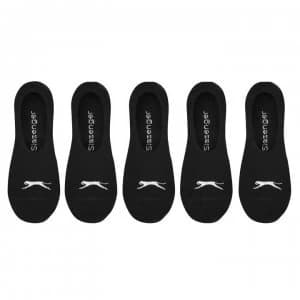 Slazenger 5 Pack Invisible Socks Mens - Black