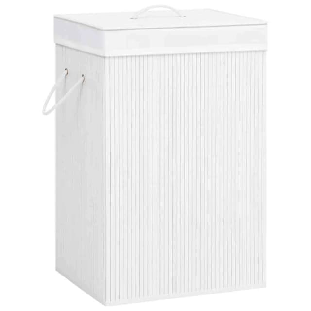 VIDAXL Bamboo Laundry Basket White 72 l Vidaxl 8720286010648