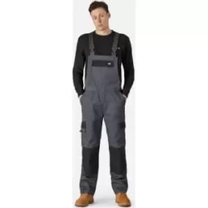 Dickies Everyday Bib and Brace Grey/Black EU Size Sml