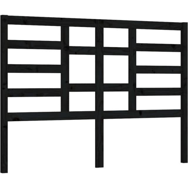 Vidaxl Bed Headboard Black 156X4X104cm Solid Wood Pine, Black 818149