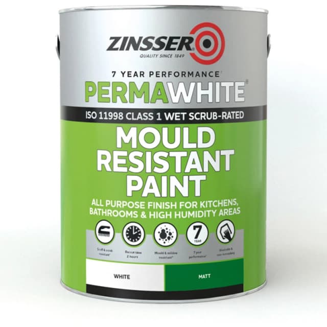 Zinsser Permawhite Interior Matt White 5L, White ZN7070001A1