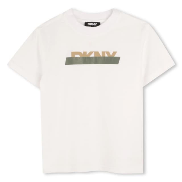 DKNY Kids Logo Short-Sleeve Regular Fit T-Shirt White male 6Y