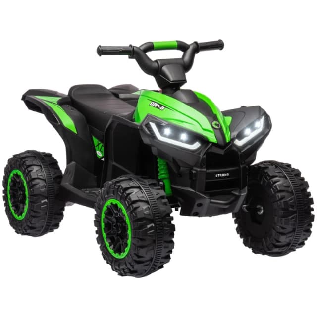 HOMCOM 12V Electric Quad Bikes for Kids Ride On Car ATV Toy for 3-5 Years Red - Green TJ Hughes 5056725546960