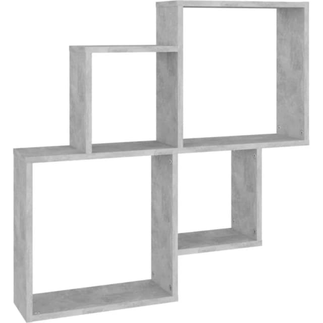 VIDAXL Wall Cube Shelf Concrete Grey 80x15x78.5cm Engineered Wood vidaXL 8720286596814