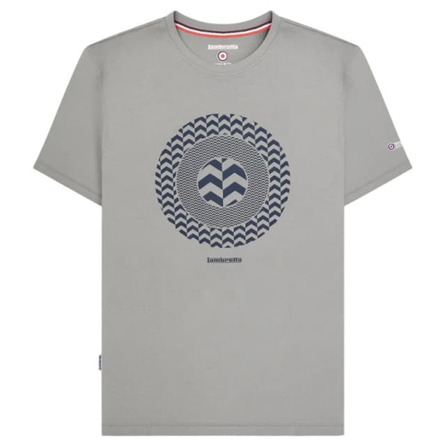Lambretta Lambretta Men Chevron Target Big & Tall T-Shirt in Light Grey Size: 3X-Large Light Grey XXXL Male 5063703649551