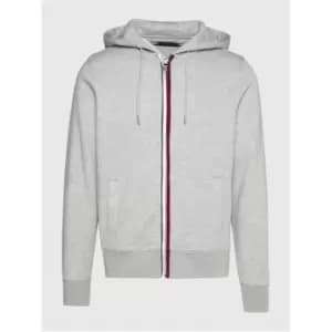 Tommy Hilfiger Split Global Stripe Zip Hoody - Grey