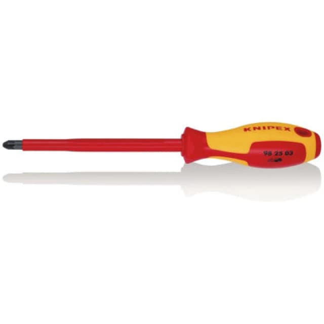 Knipex 98 25 03 Vde Insulated Pozidriv Screwdriver, Pz3 X 150 mm 69668
