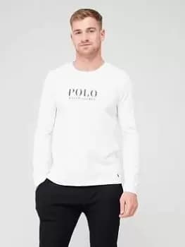 Polo Ralph Lauren Chest Logo Long Sleeve Lounge T-Shirt - White Size M Men