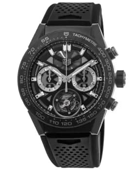 Tag Heuer Carrera Tourbillon Black Titanium Mens Watch CAR5A8W.FT6071 CAR5A8W.FT6071